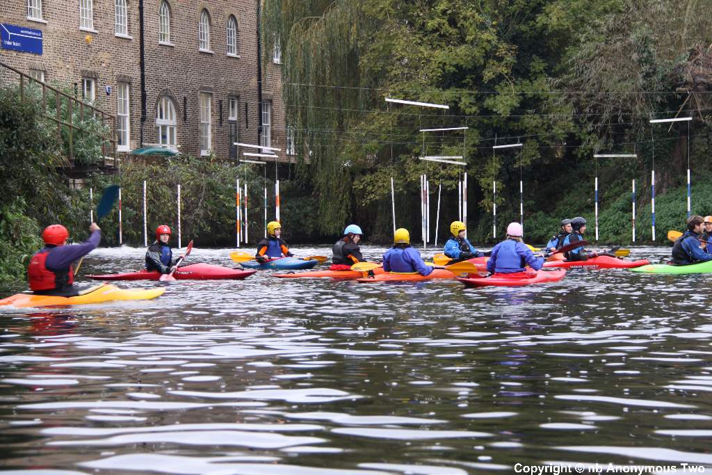 Canoes at play