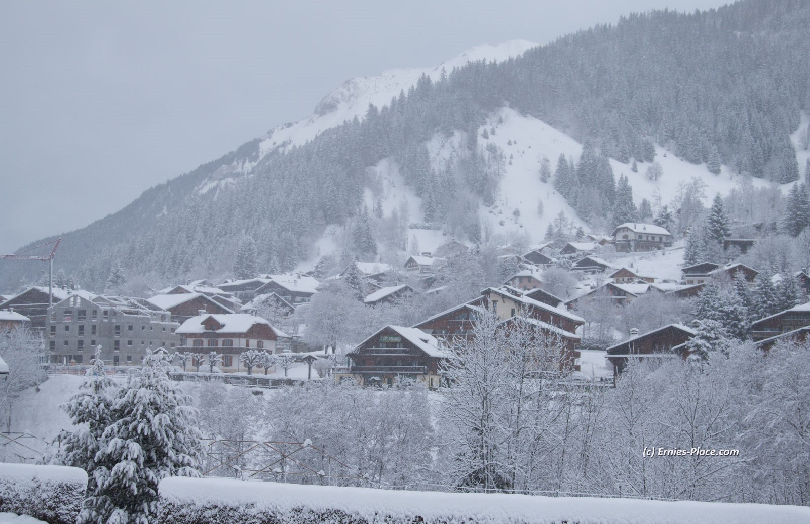 Photo Image Of: Les Contamines after the first \'proper\' snow of the winter
