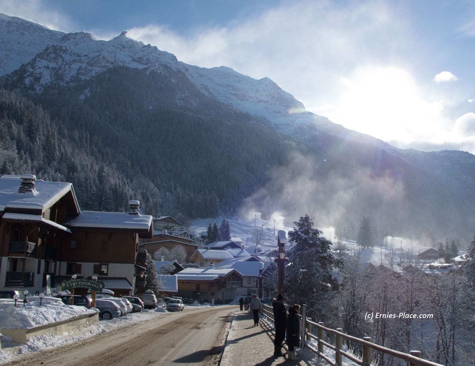 Photo Image Of: The snow cannon can be seen in the distance