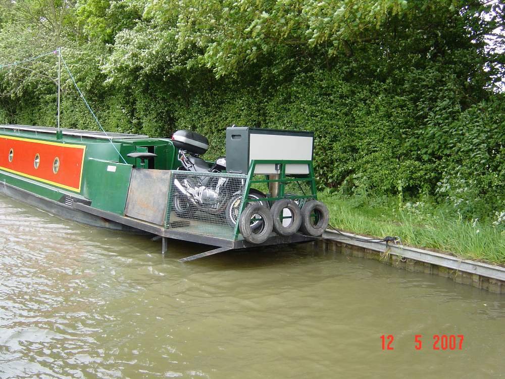 Boat with motor bike