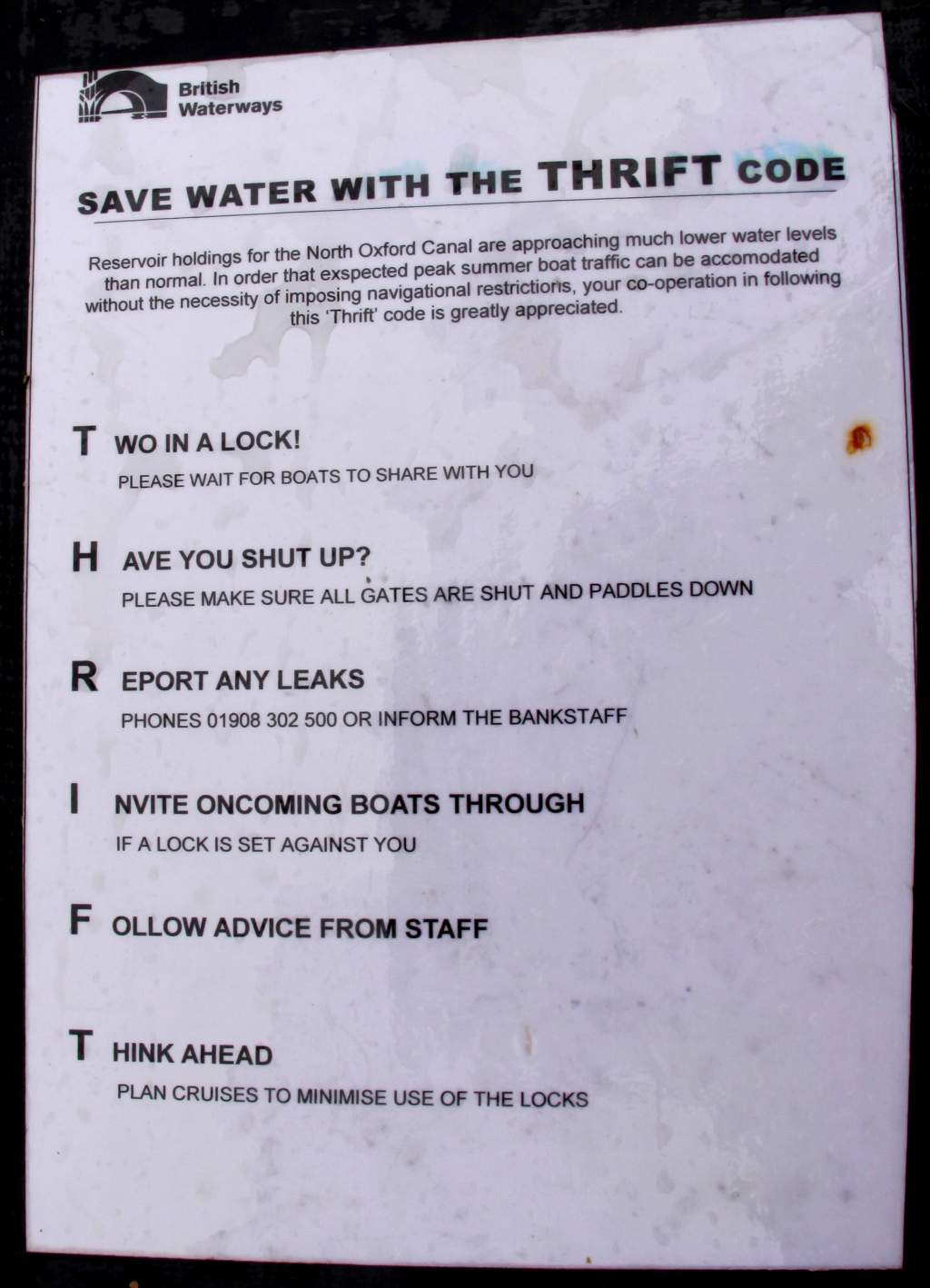 save water